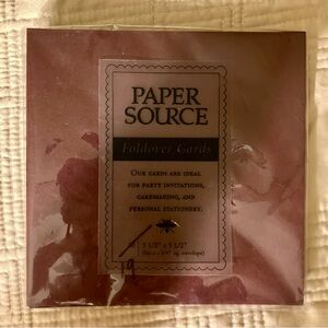 Paper Source Foldover Cards - Deep Burgundy/Maroon 5 x 5 Inches